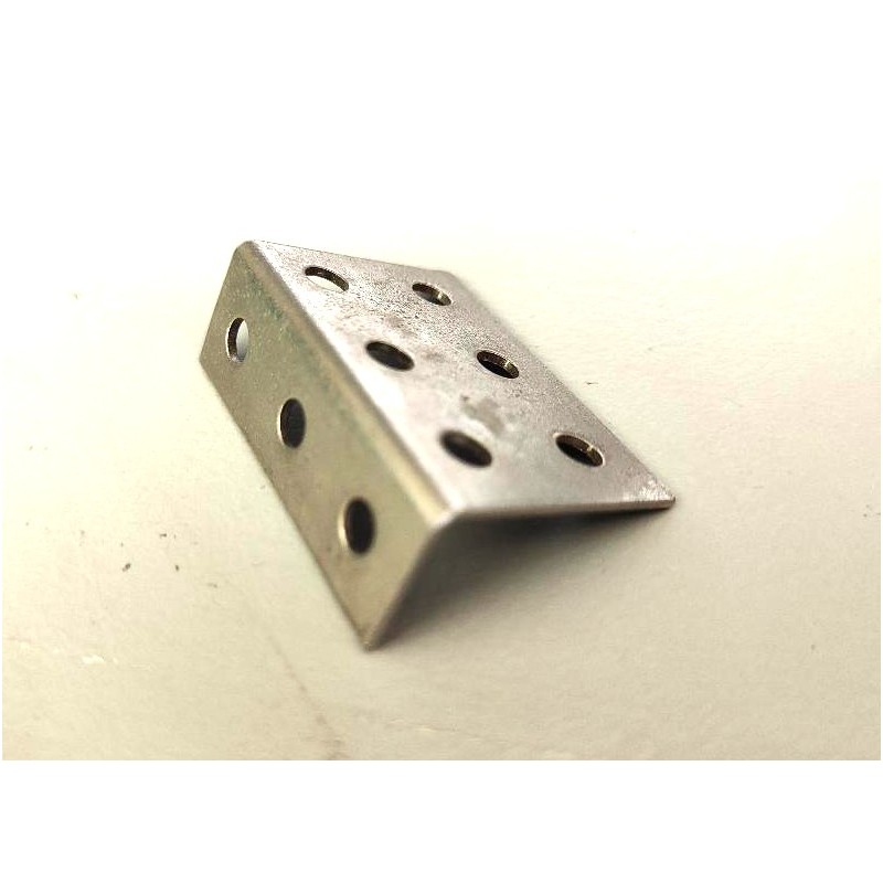 Équerre cornière compatible Meccano zinguée 3 trous