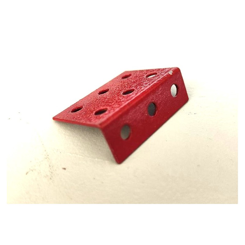 Équerre cornière compatible Meccano rouge 3 trous