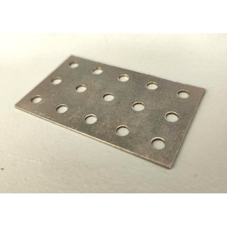 Plaque compatible Meccano sans rebord 3x5 trous zinguée