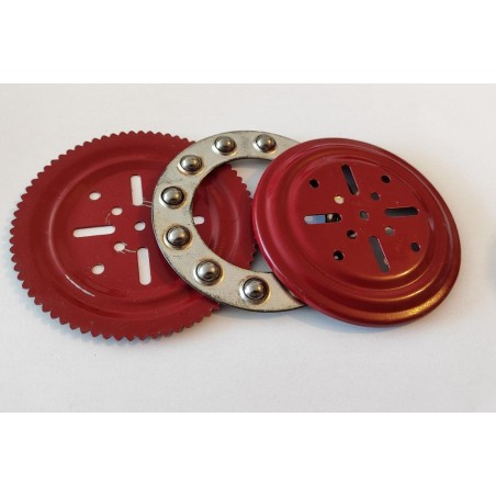 Roulement à billes complet Meccano rouge