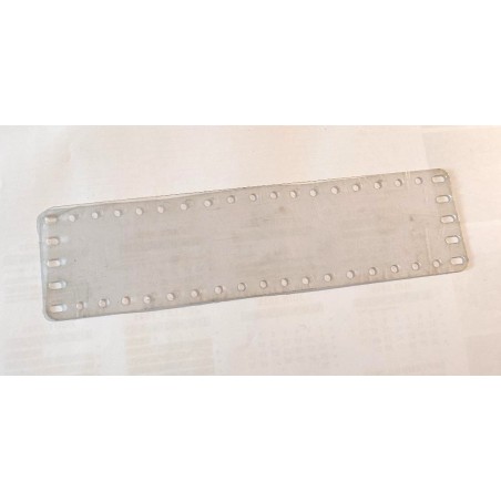 Plaque plastique transparente Meccano 5 x 19 trous