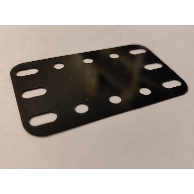 Plaque plastique Meccano 5x3 trous noire