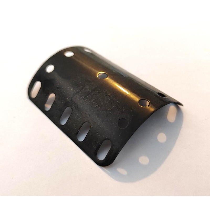 Plaque cintrée Meccano de rayon 43 mm noir brillant