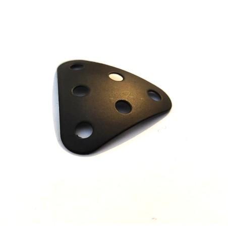 Plaque équilatérale curviligne Meccano noir mat