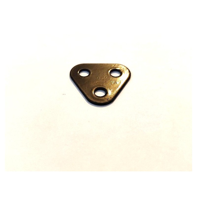 Plaque triangulaire Meccano 25 mm noir brillant