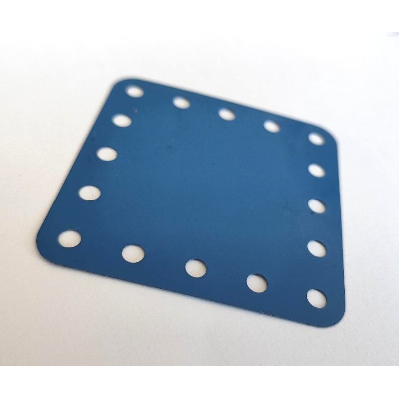 Plaque flexible Meccano 5x5 trous bleue trous ronds