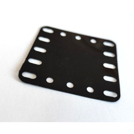 Plaque plastique Meccano 5x5 trous noire