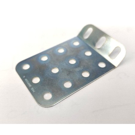 Plaque rigide Meccano 5 x 3 trous à 135° zinguée