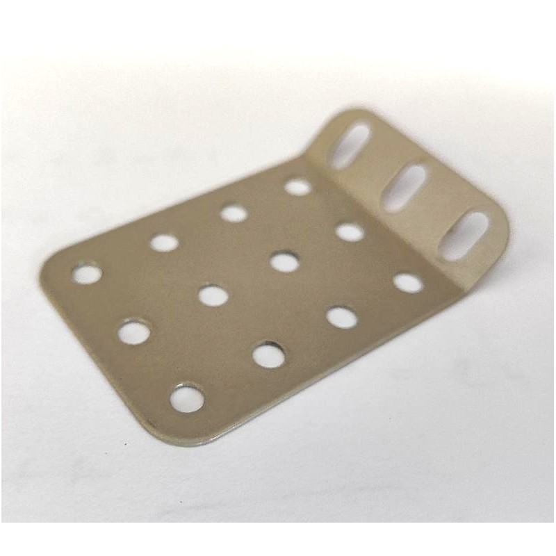 Plaque rigide Meccano 5 x 3 trous à 135° beige
