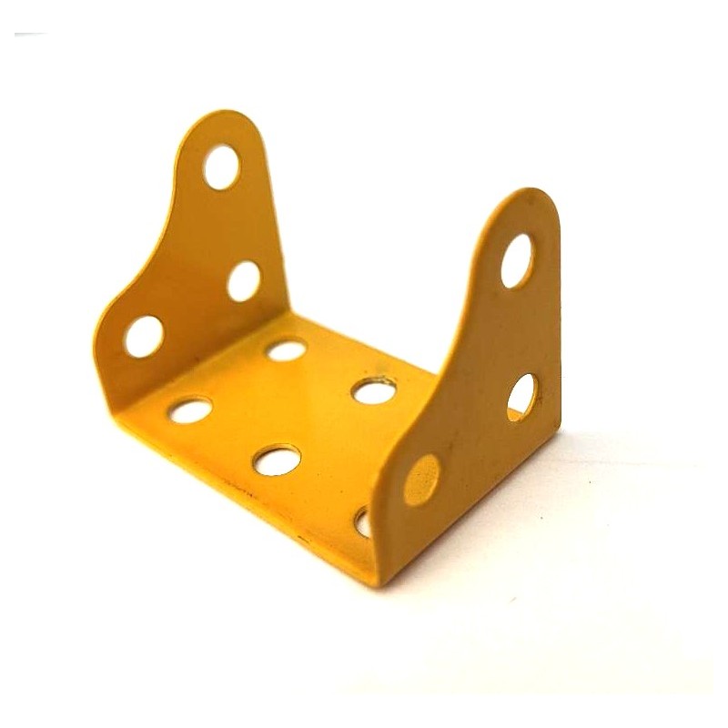 Plaque à rebords goussets 38x25x12 mm jaune