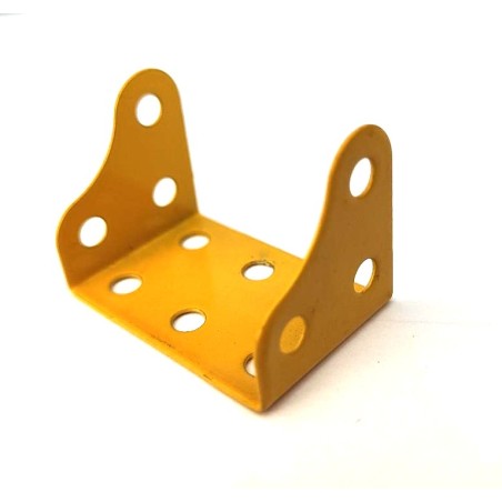 Plaque à rebords goussets 38x25x12 mm jaune