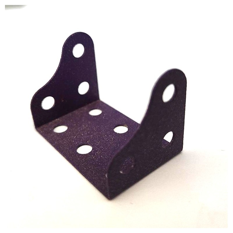 Plaque à rebords goussets 38x25x12 mm violet pailleté