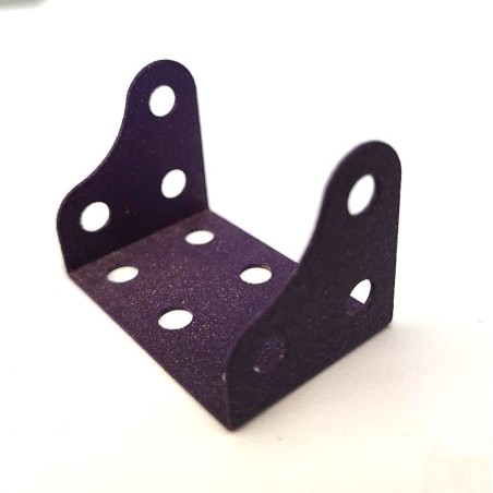 Plaque à rebords goussets 38x25x12 mm violet pailleté