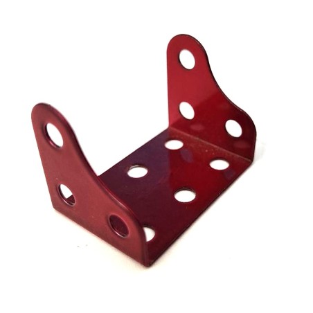 Plaque à rebords goussets 38x25x12 mm rouge nacré