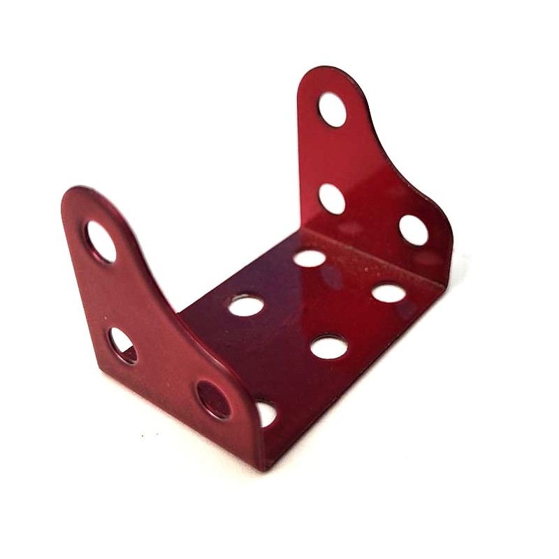 Plaque à rebords goussets 38x25x12 mm rouge nacré