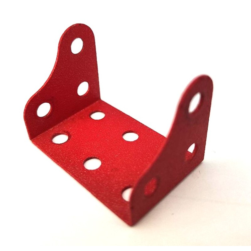 Plaque à rebords goussets 38x25x12 mm rouge pailleté