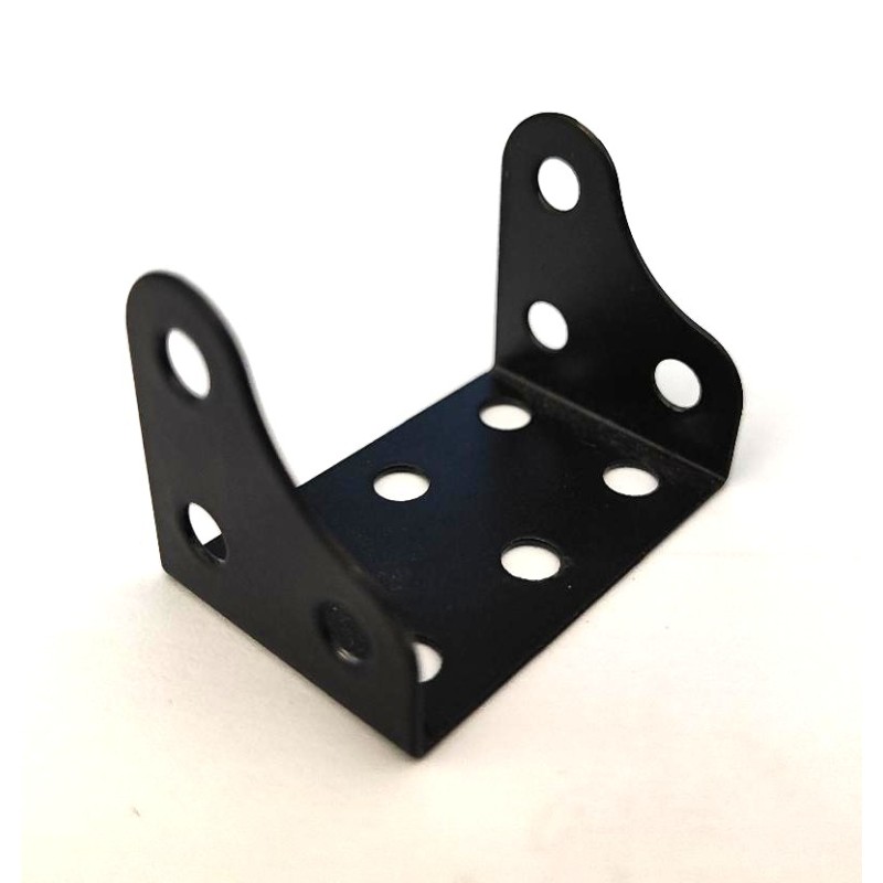 Plaque à rebords goussets 38x25x12 mm noir mat