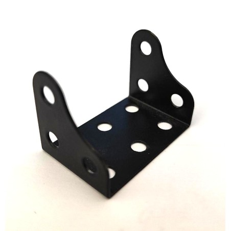 Plaque à rebords goussets 38x25x12 mm noir mat