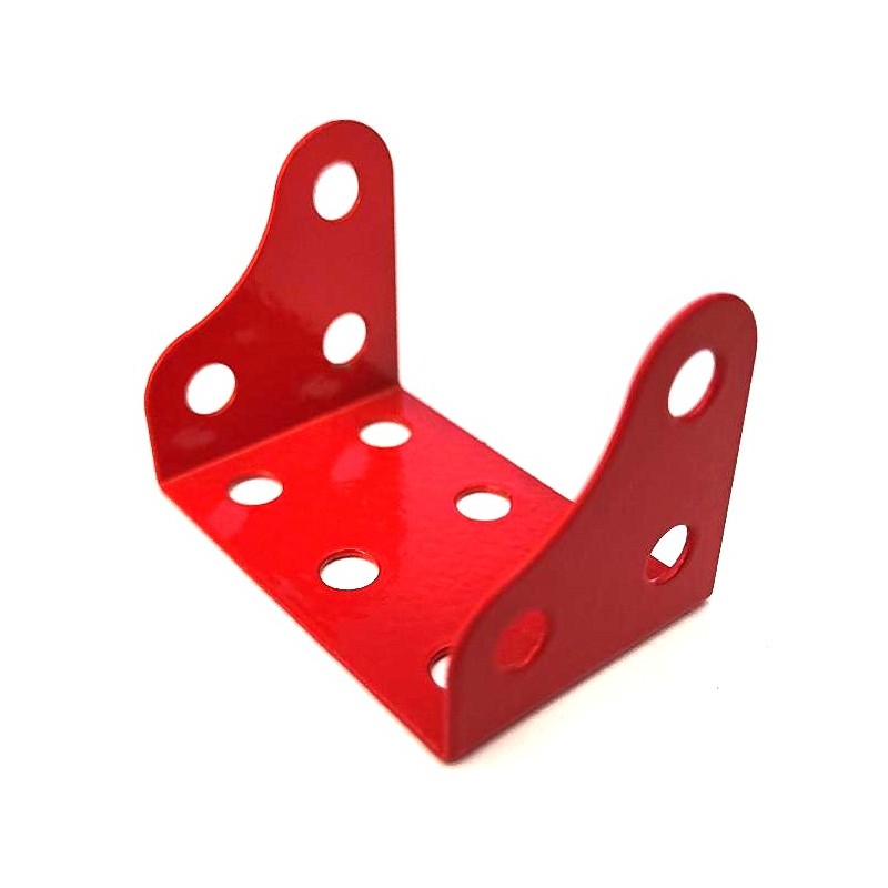 Plaque à rebords goussets 38x25x12 mm rouge vif