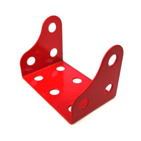 Plaque à rebords goussets 38x25x12 mm rouge vif