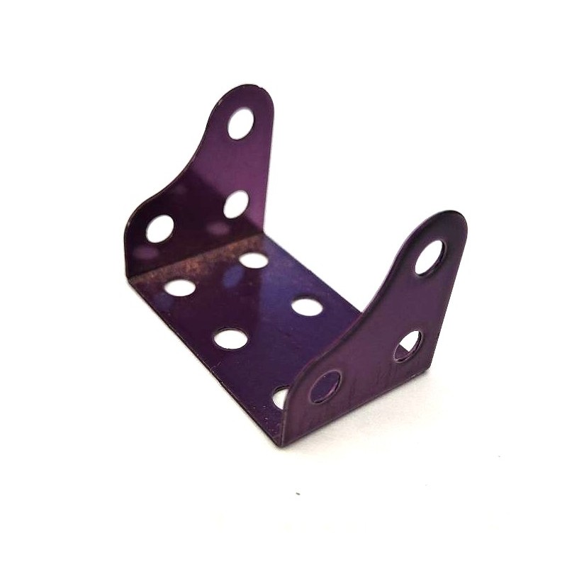 Plaque à rebords goussets 38x25x12 mm violet nacré