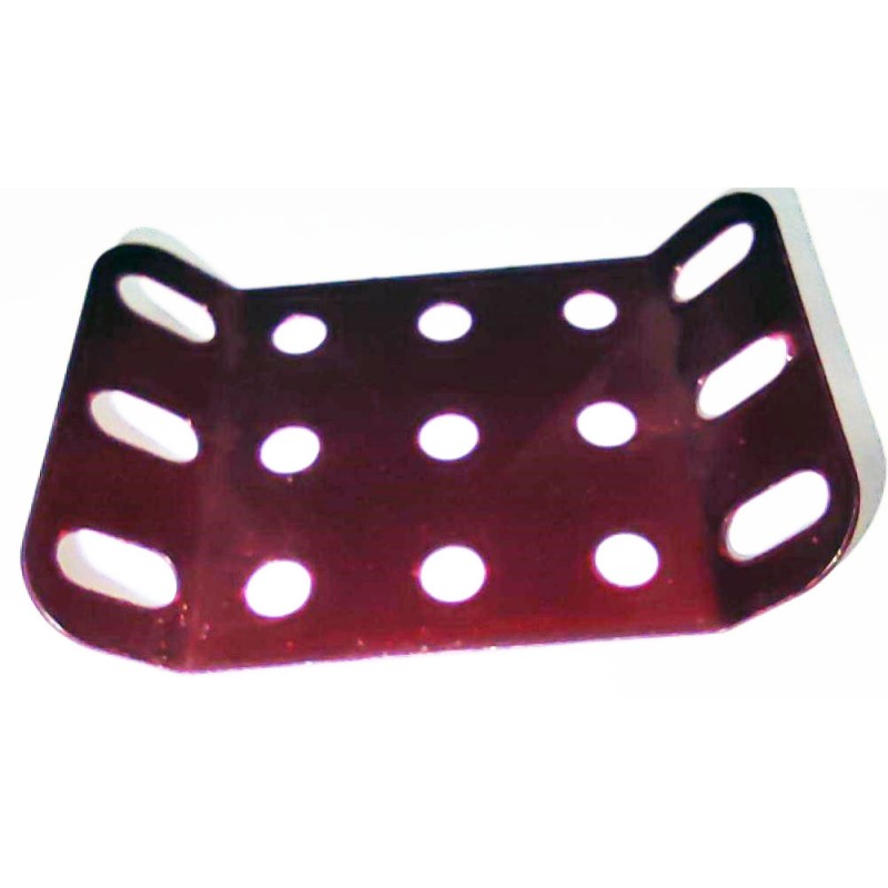 Plaque rigide Meccano 5 x 3 trous à 135° grenat nacré