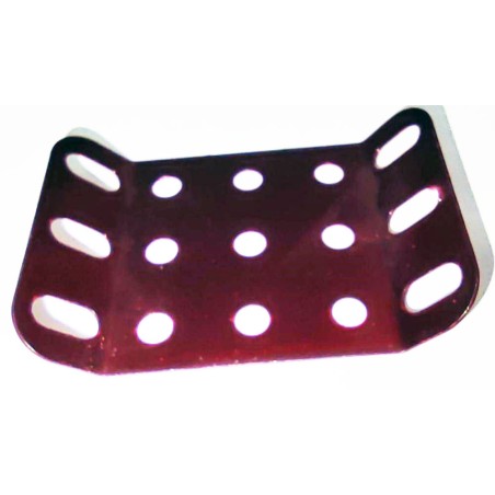 Plaque rigide Meccano 5 x 3 trous à 135° grenat nacré