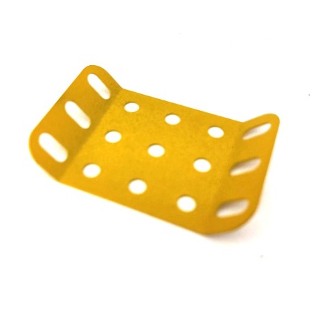 Plaque rigide Meccano 5 x 3 trous à 135° jaune mat