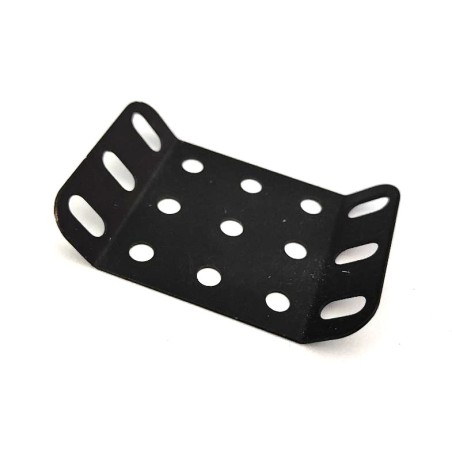 Plaque rigide Meccano 5 x 3 trous à 135° noir mat