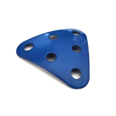 Plaque équilatérale curviligne Meccano bleu vif