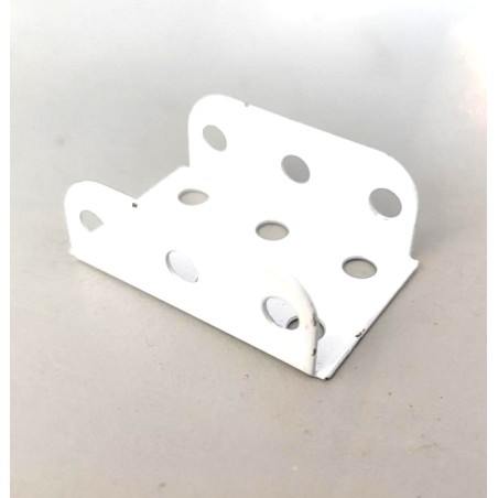 Plaque Meccano à rebords 3 x 2 trous blanche