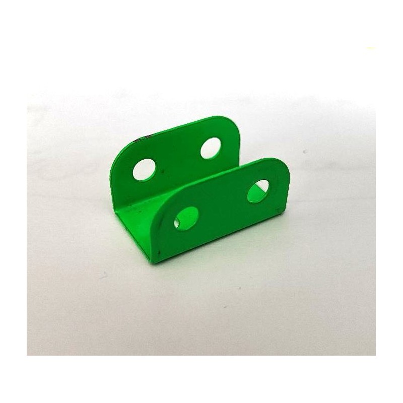 Plaque à rebords Meccano 1x1x1x2 verte