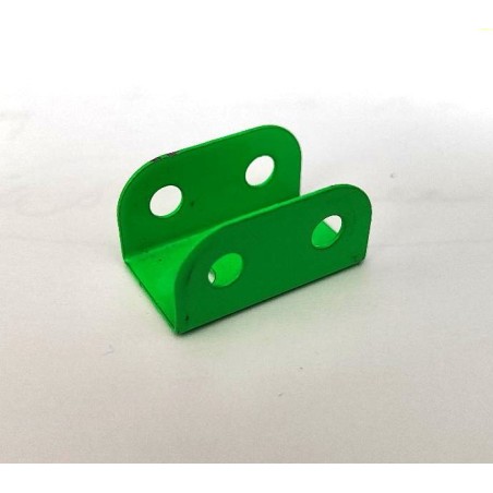 Plaque à rebords Meccano 1x1x1x2 verte