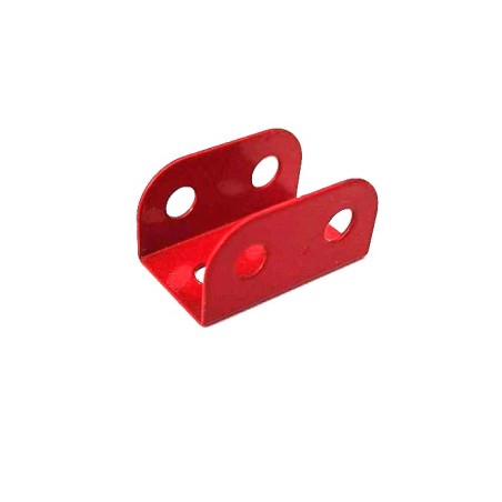 Plaque à rebords Meccano 1x1x1x2 rouge