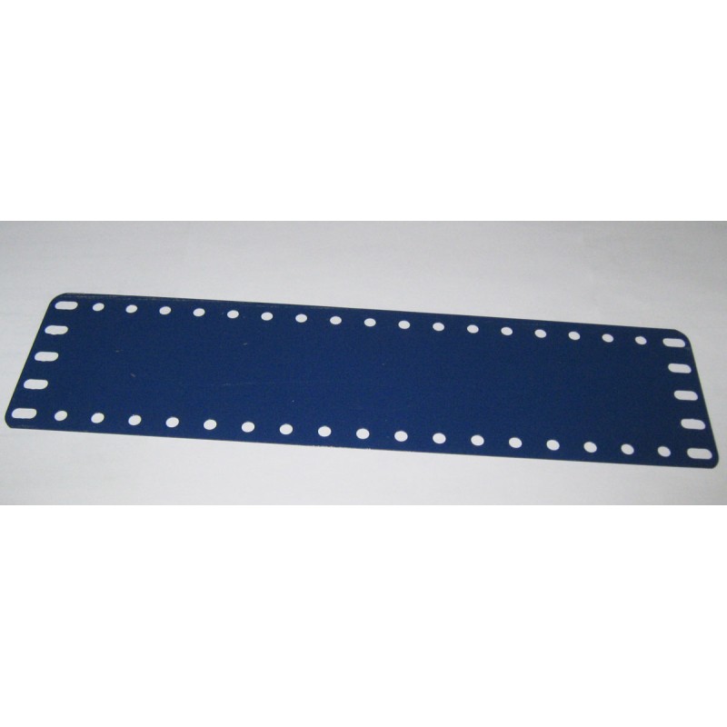 Plaque-bande Meccano 19 trous bleue
