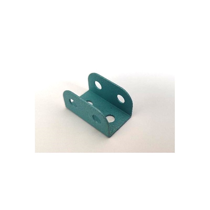 Plaque à rebords Meccano 1x1x1x2 bleu pailleté