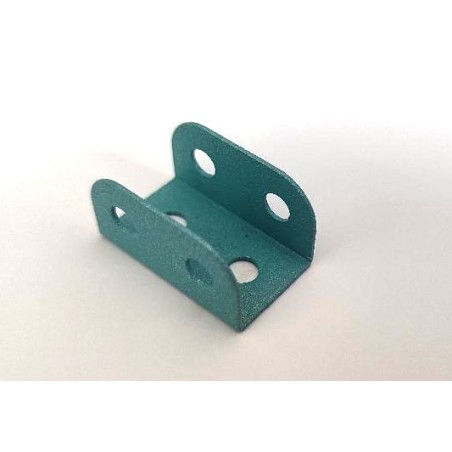 Plaque à rebords Meccano 1x1x1x2 bleu pailleté