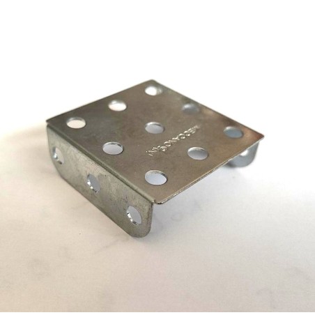 Plaque à rebords Meccano 3 x 3 trous zinguée