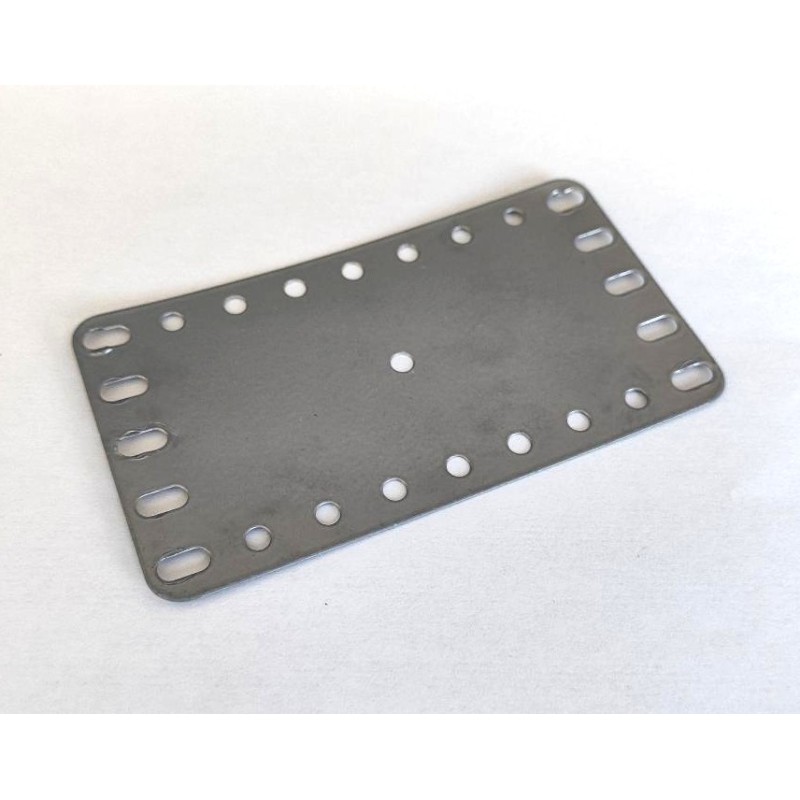 Plaque flexible Meccano 9x5 trous gris argent