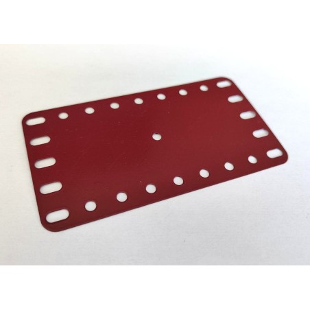 Plaque flexible Meccano 9x5 trous rouge brun