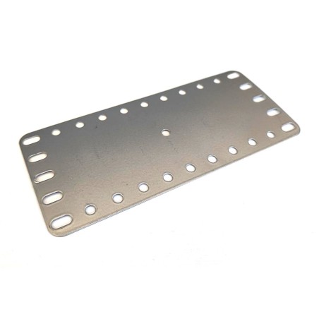 Plaque flexible Meccano 11x5 trous gris argent
