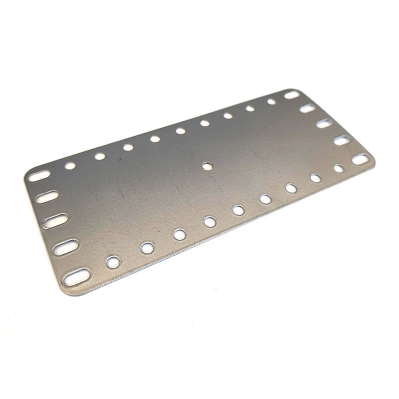 Plaque flexible Meccano 11x5 trous gris argent