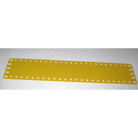 Plaque-bande Meccano 25 trous jaune