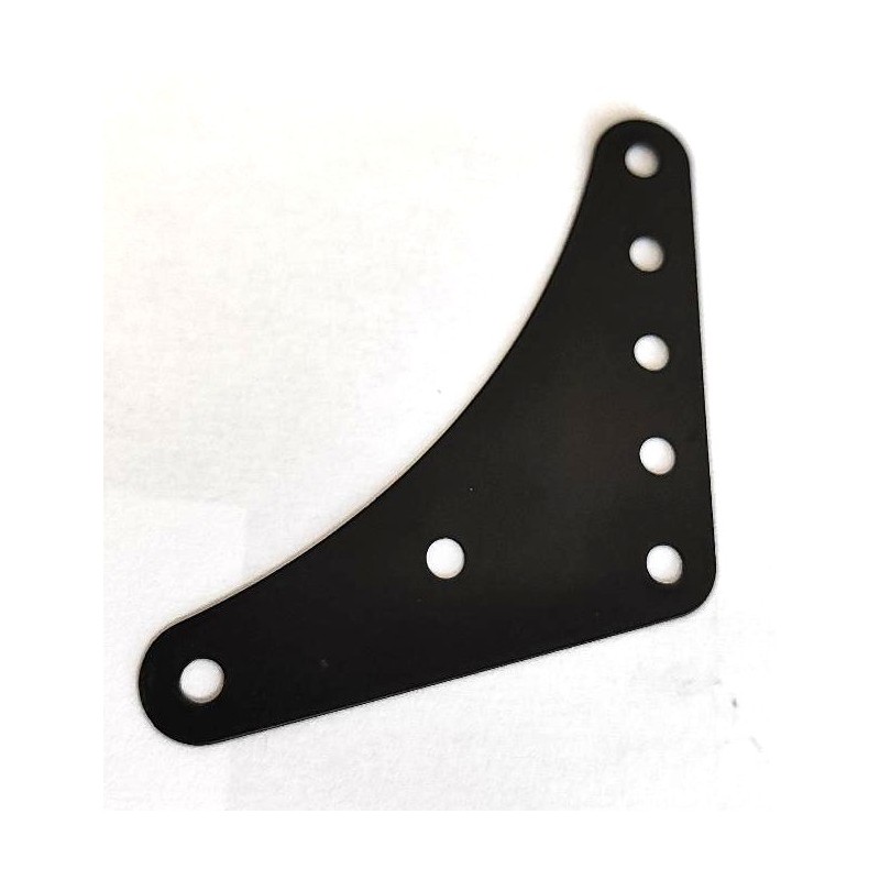 Plaque gousset obtus Meccano noir mat