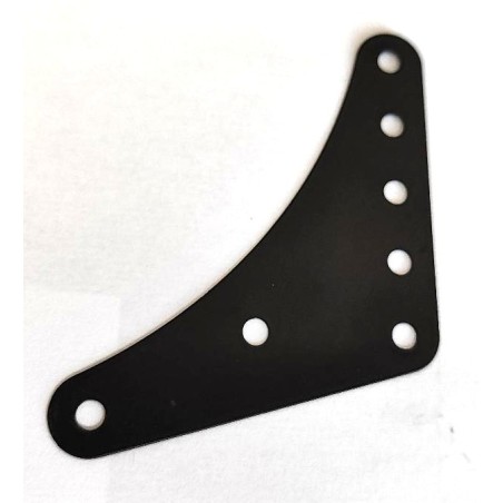 Plaque gousset obtus Meccano noir mat