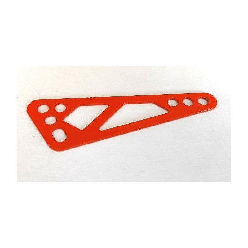 Plaque triangulaire ajourée Meccano orange