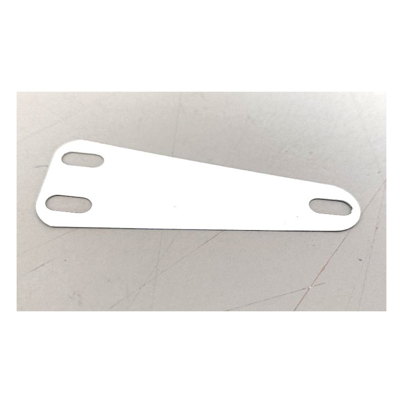 Plaque flexible trapèze de 2 x 1 trous blanche