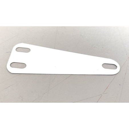 Plaque flexible trapèze de 2 x 1 trous blanche