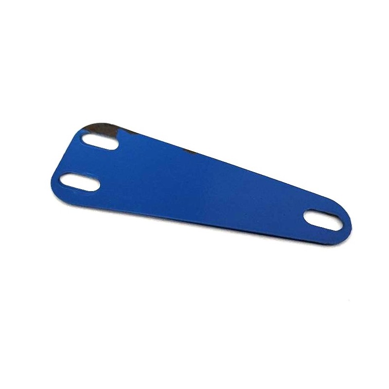 Plaque flexible trapèze de 2 x 1 trous bleue