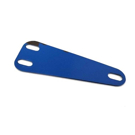 Plaque flexible trapèze de 2 x 1 trous bleue